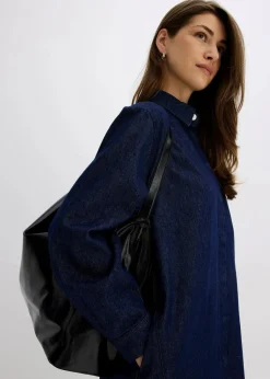 bonprix Bekleidung·Pullover & Strickjacken|Kleider^Jeanskleid tiefblau denim ungewaschen