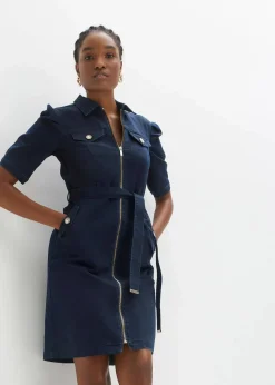 bonprix Kleider^Jeanskleid dunkelblau denim