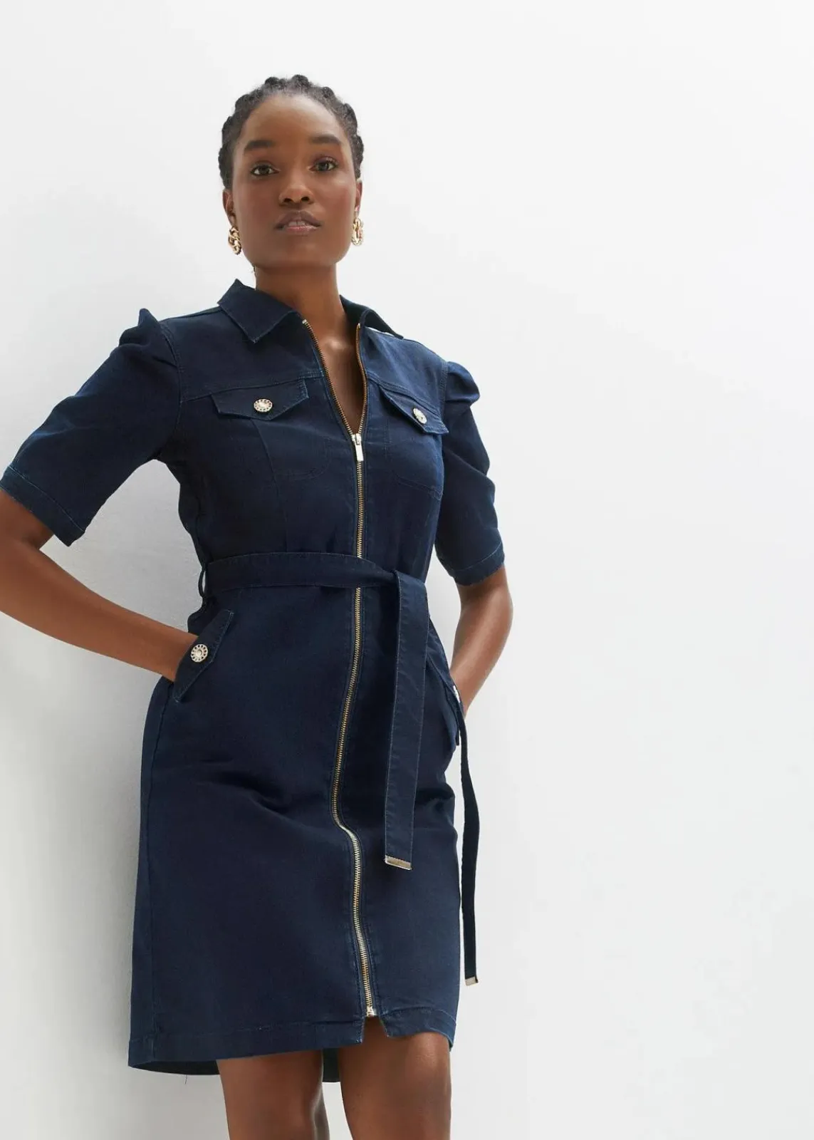 bonprix Kleider^Jeanskleid dunkelblau denim
