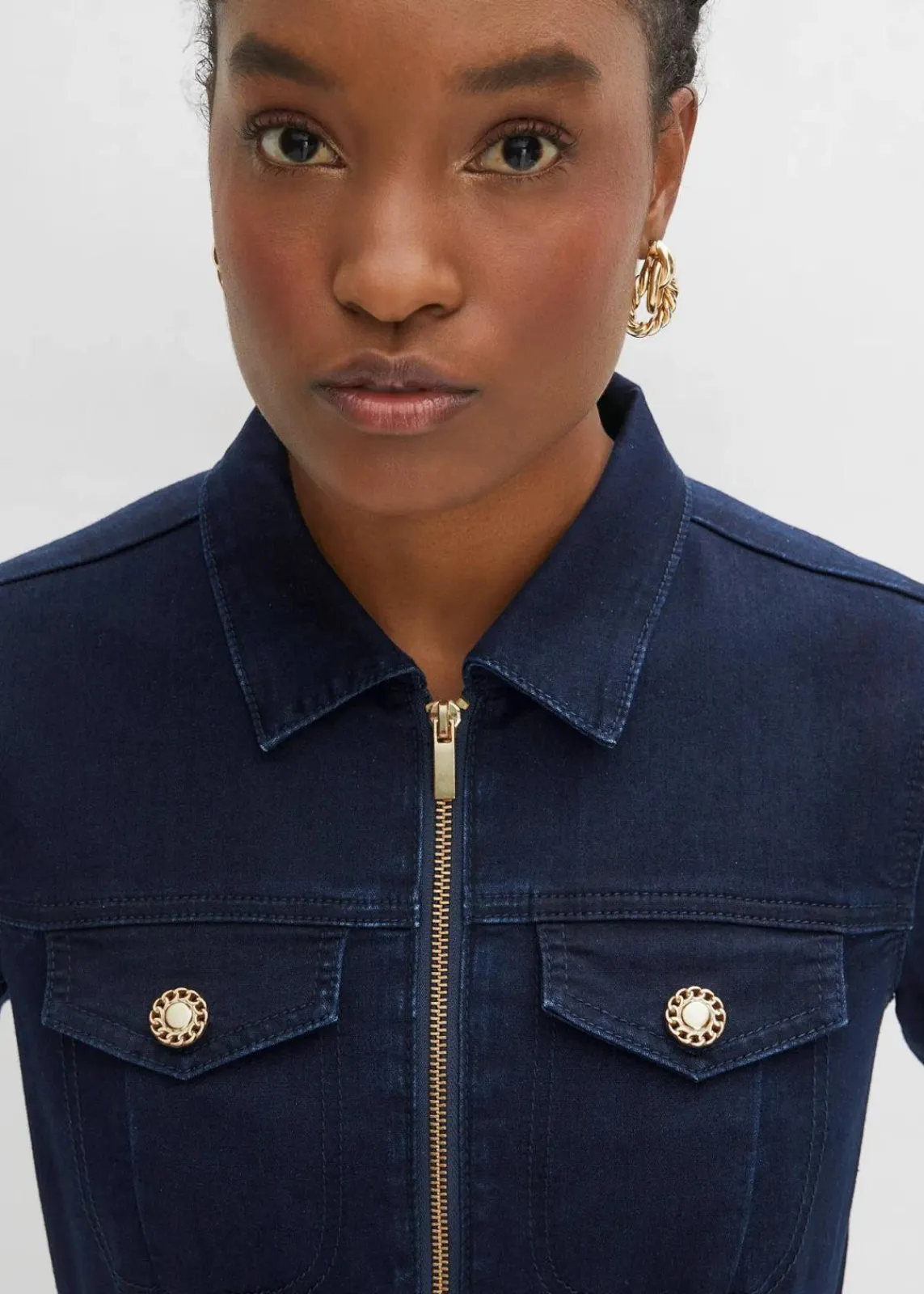 bonprix Kleider^Jeanskleid dunkelblau denim