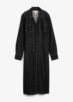bonprix Bekleidung·Pullover & Strickjacken|Kleider^Jeanskleid schwarz denim