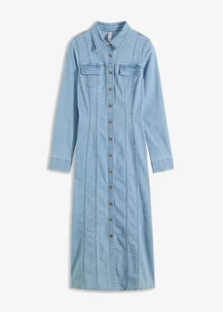 bonprix Nachhaltigere Materialien|Kleider^Jeanskleid hellblau denim