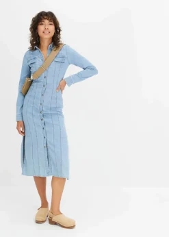 bonprix Nachhaltigere Materialien|Kleider^Jeanskleid hellblau denim