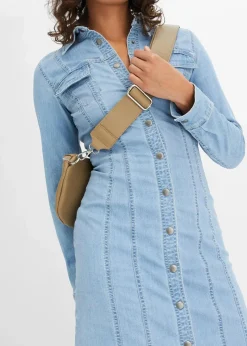bonprix Nachhaltigere Materialien|Kleider^Jeanskleid hellblau denim