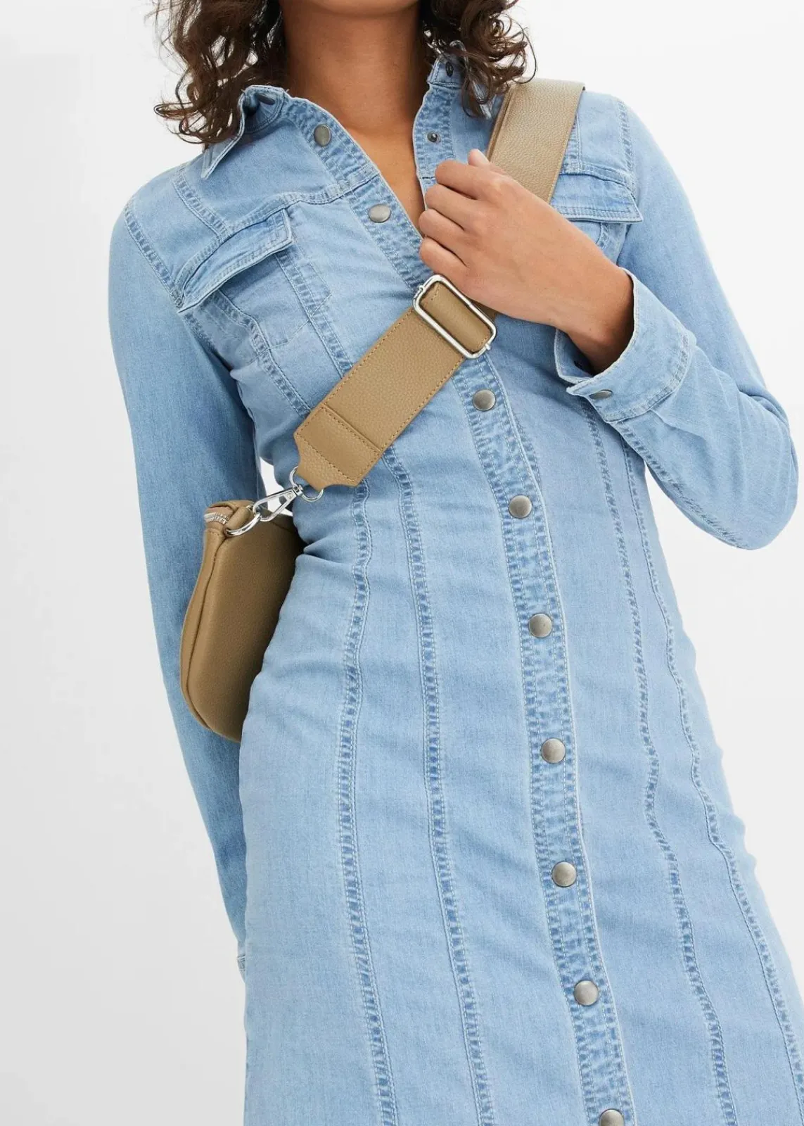 bonprix Nachhaltigere Materialien|Kleider^Jeanskleid hellblau denim