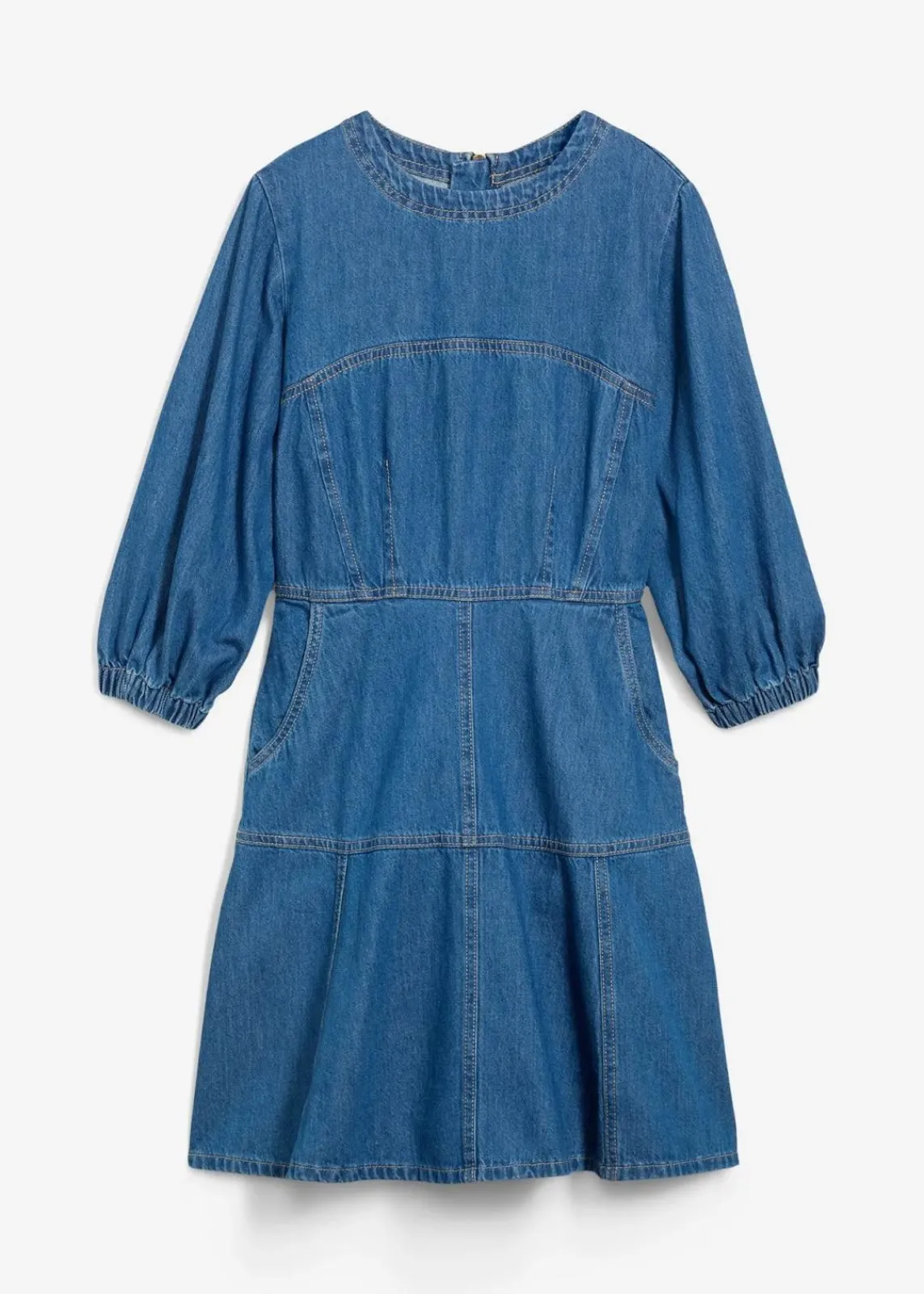 bonprix Bekleidung·Pullover & Strickjacken|Kleider^Jeanskleid aus reiner Baumwolle blau denim