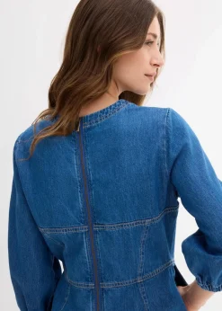 bonprix Bekleidung·Pullover & Strickjacken|Kleider^Jeanskleid aus reiner Baumwolle blau denim