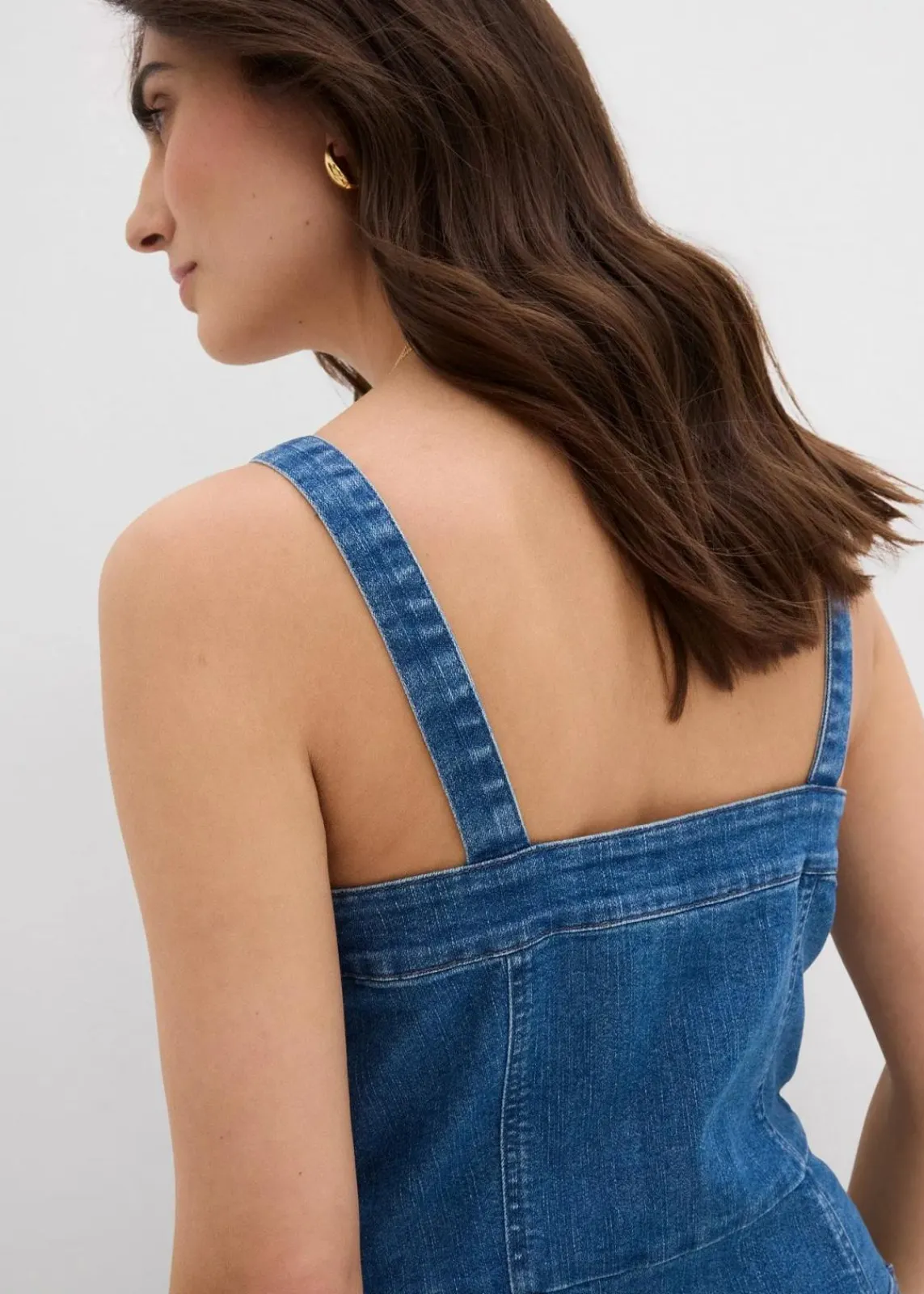 bonprix Kleider|Bekleidung·Pullover & Strickjacken^Jeanskleid in Wickeloptik blau denim