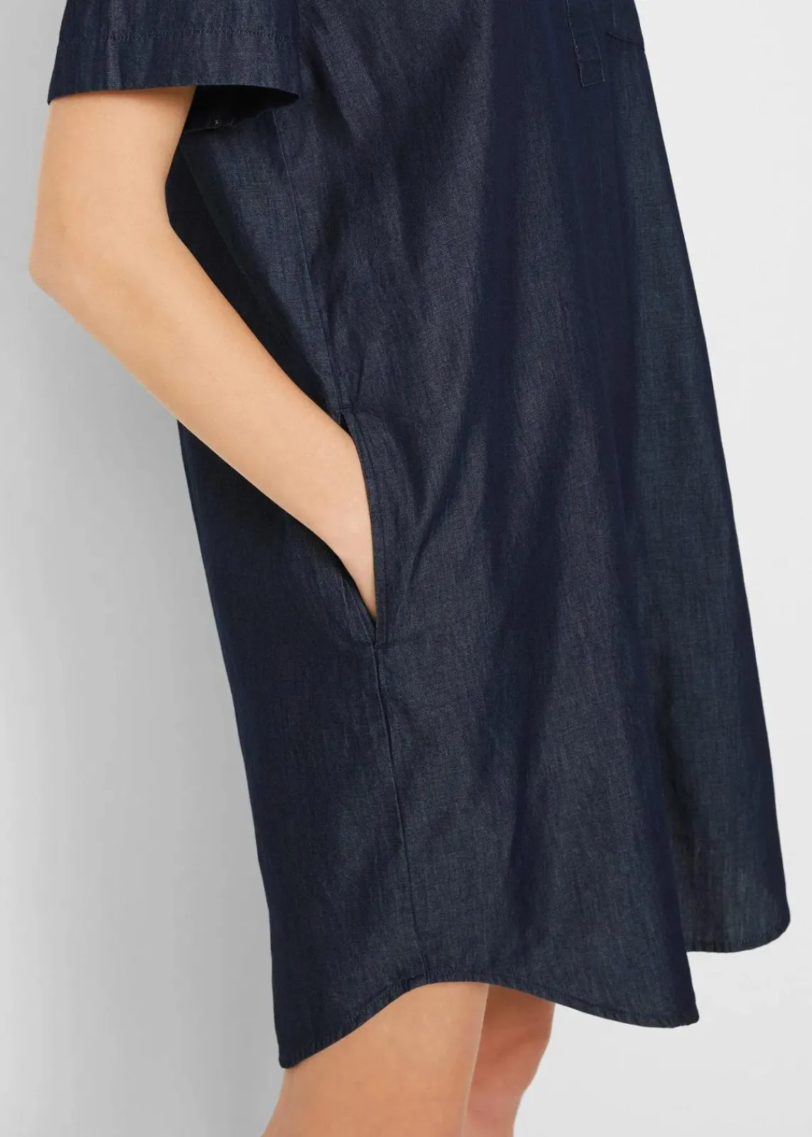 bonprix Bekleidung·Pullover & Strickjacken|Kleider^Jeanskleid, Kurzarm blau denim used