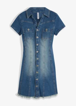 bonprix Kleider^Jeanskleid mit Knöpfen blau denim