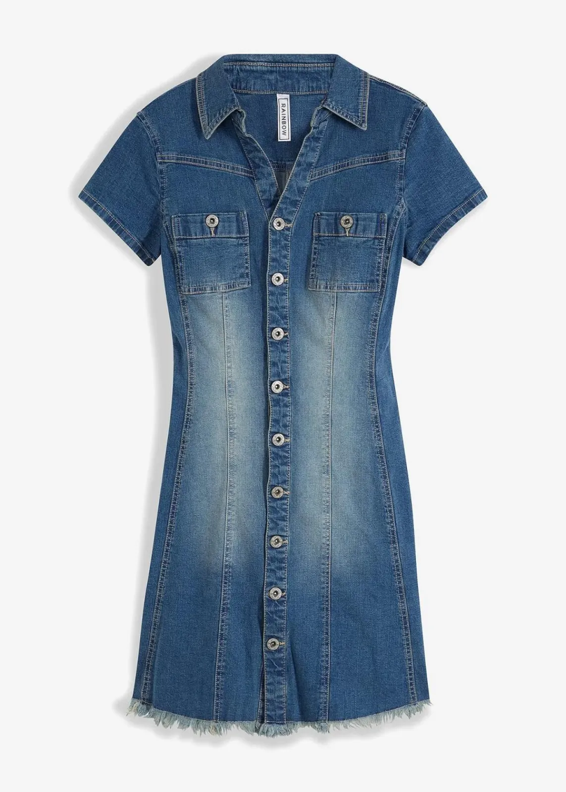 bonprix Kleider^Jeanskleid mit Knöpfen blau denim