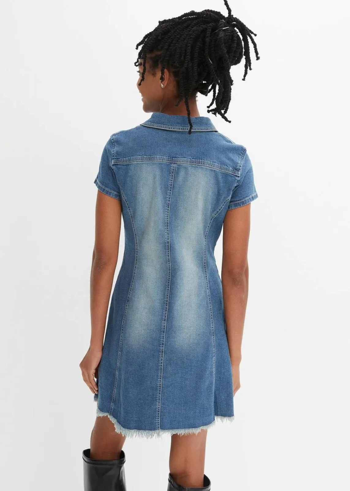 bonprix Kleider^Jeanskleid mit Knöpfen blau denim