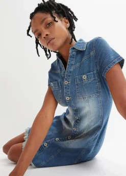 bonprix Kleider^Jeanskleid mit Knöpfen blau denim
