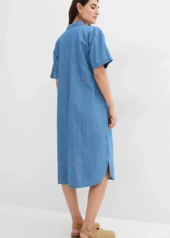 bonprix Bekleidung·Pullover & Strickjacken|Kleider^Jeanskleid, Oversized eisblau denim