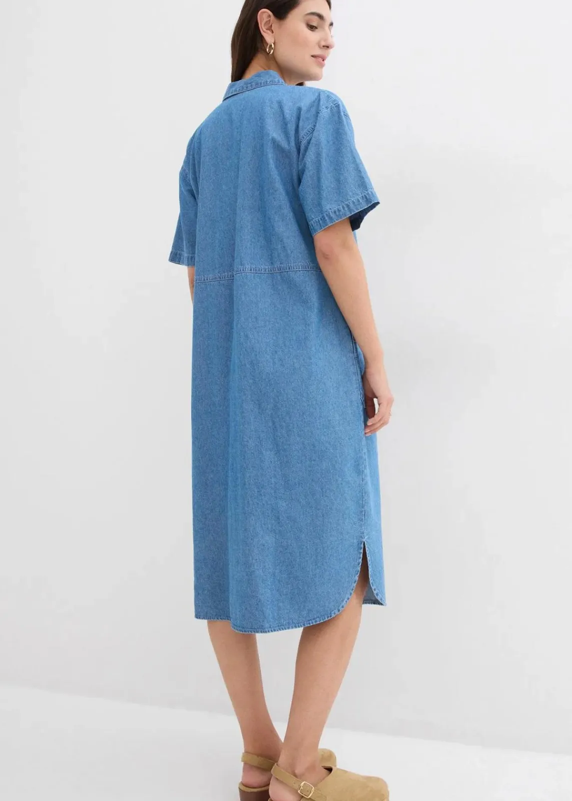bonprix Bekleidung·Pullover & Strickjacken|Kleider^Jeanskleid, Oversized eisblau denim