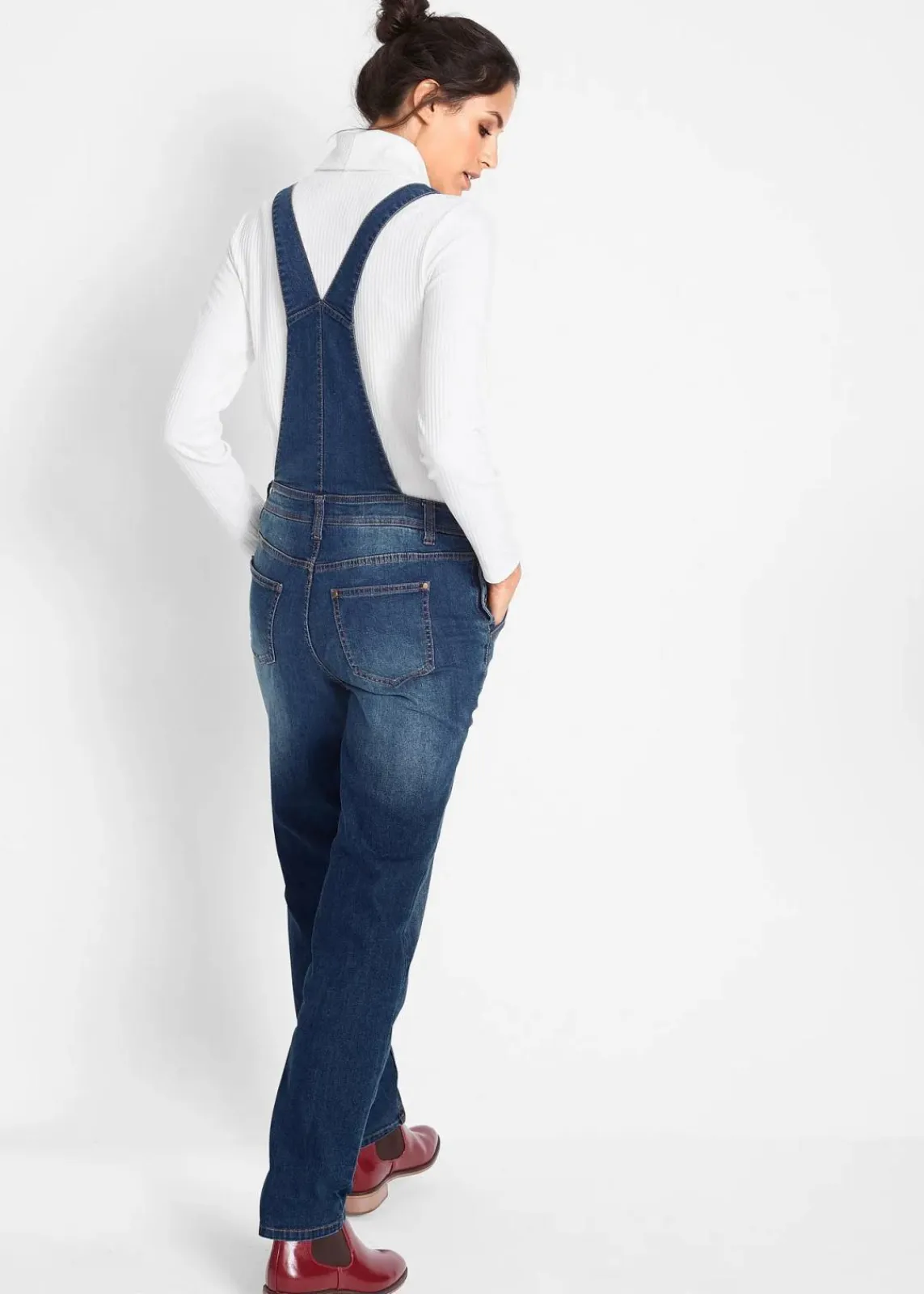 bonprix Bekleidung·Shirts & Tops|Jeans^Jeans-Latzhose im Boyfriend Fit blau denim