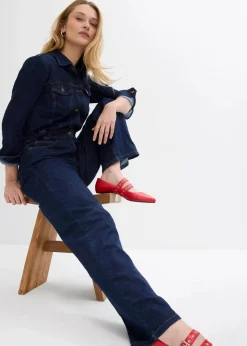 bonprix Bekleidung·Homewear|Jumpsuits^Jeans-Overall tiefblau denim ungewaschen