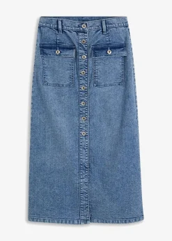 bonprix Bekleidung·Sportbekleidung|Röcke^Jeansrock hellblau denim