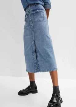 bonprix Bekleidung·Sportbekleidung|Röcke^Jeansrock hellblau denim