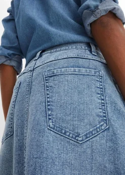 bonprix Bekleidung·Sportbekleidung|Röcke^Jeansrock hellblau denim
