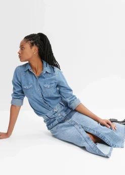 bonprix Bekleidung·Sportbekleidung|Röcke^Jeansrock hellblau denim