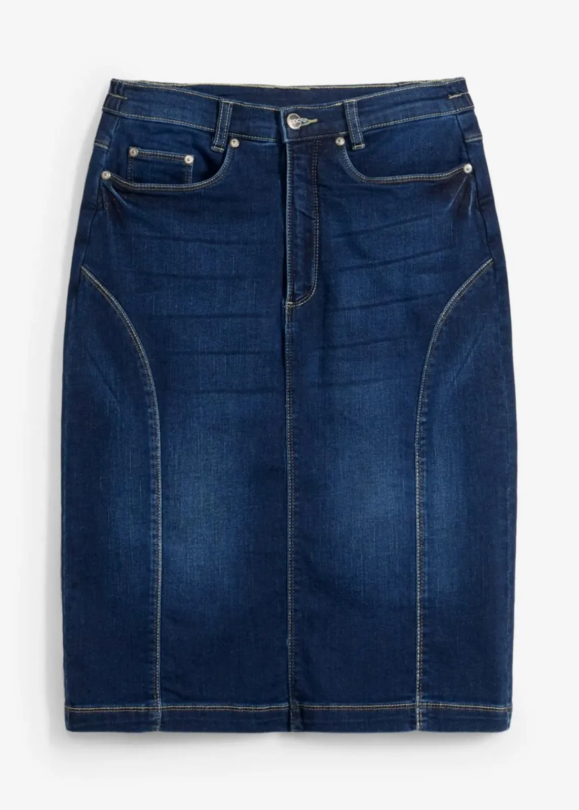 bonprix Bekleidung·Sportbekleidung|Röcke^Jeansrock High Waist, Bequembund nachtblau denim