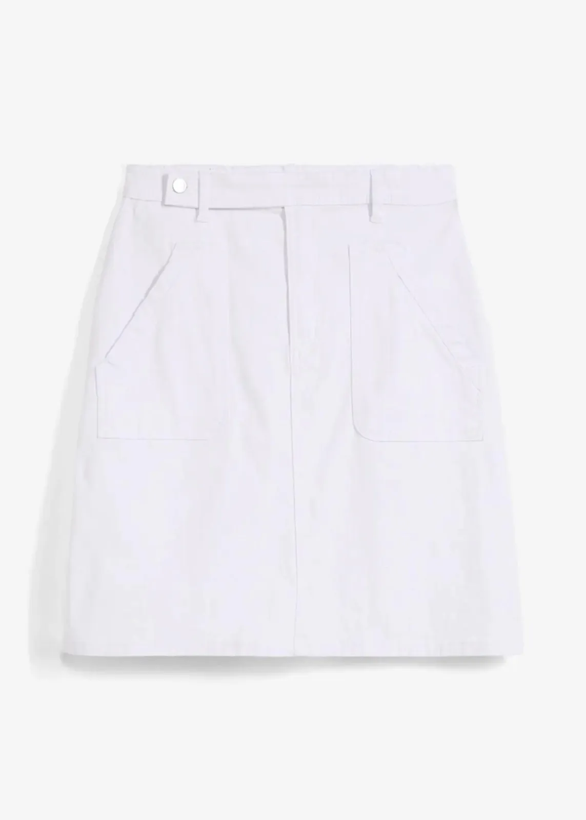 bonprix Röcke^Jeansrock, High Waist, Stretch weiß twill