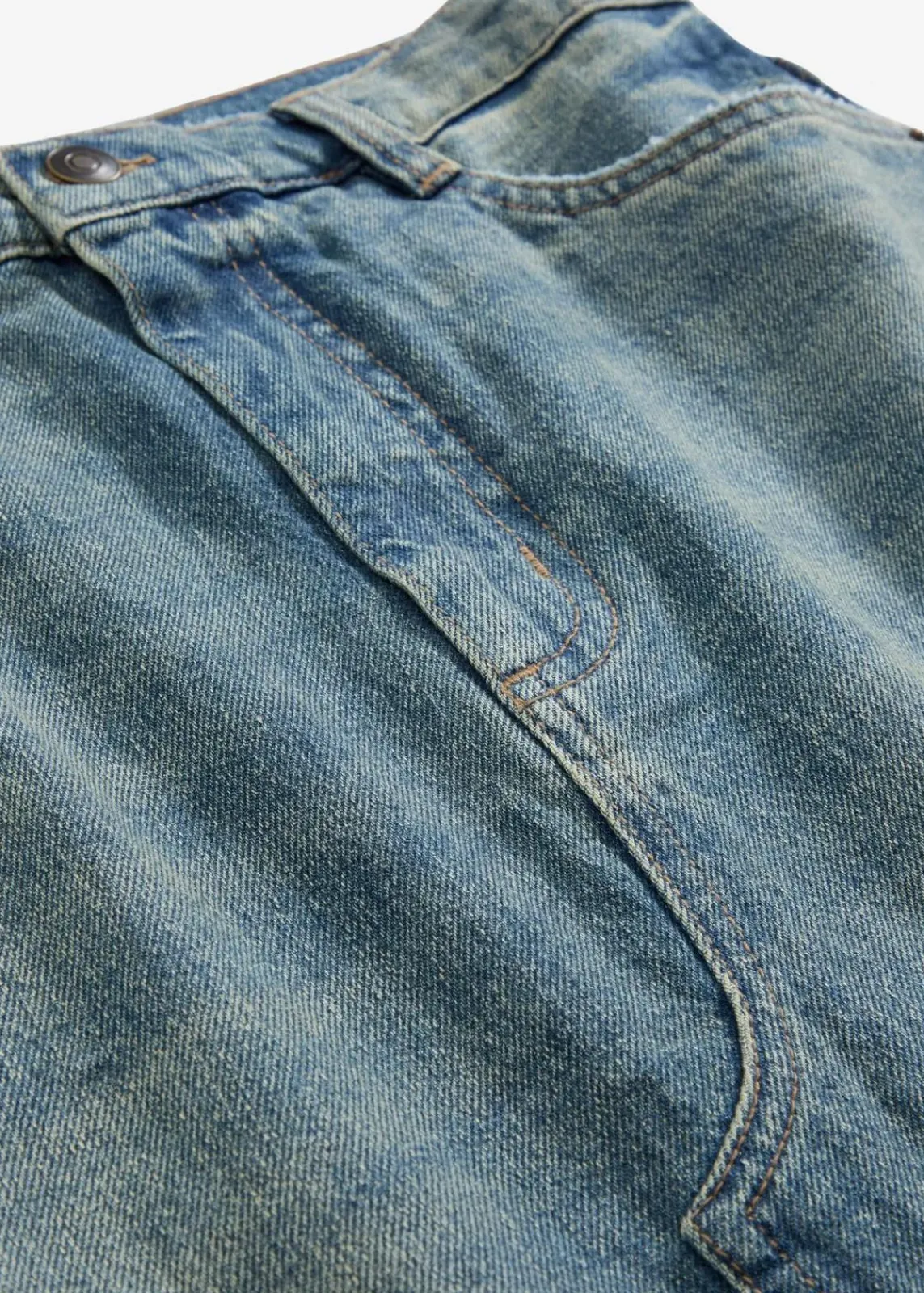 bonprix Bekleidung·Sportbekleidung|Röcke^Jeansrock, Mid Waist, Maxi Length hellblau denim