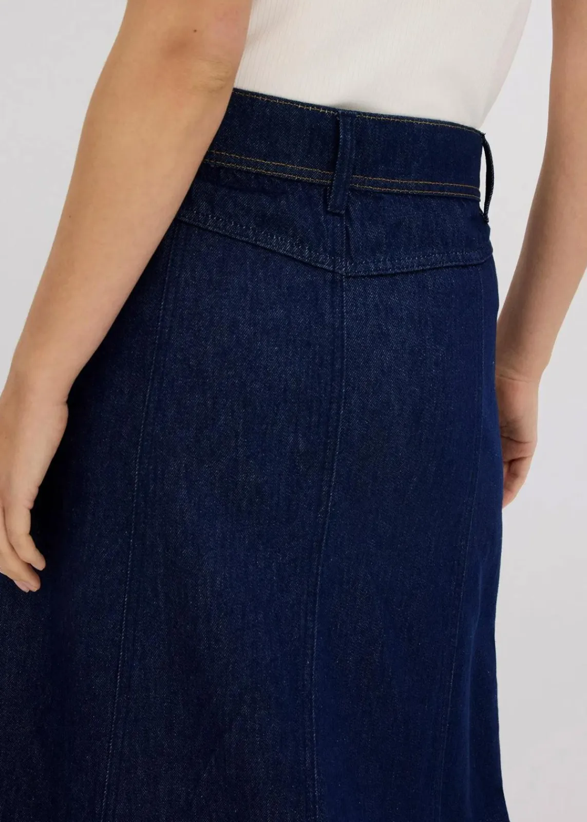 bonprix Bekleidung·Sportbekleidung|Röcke^Jeansrock Midilänge tiefblau denim ungewaschen