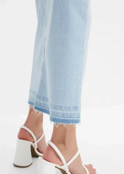 bonprix Röcke|Bekleidung·Sportbekleidung^Jeansrock mit Schlitz eisblau denim
