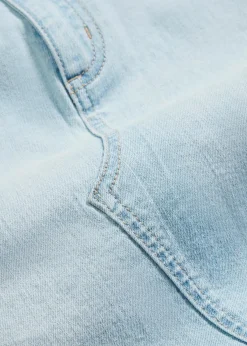bonprix Röcke|Bekleidung·Sportbekleidung^Jeansrock mit Schlitz eisblau denim