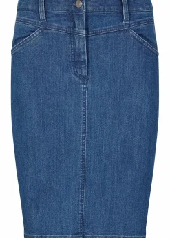 bonprix Bekleidung·Sportbekleidung|Röcke^Jeansrock, Stretch blau denim