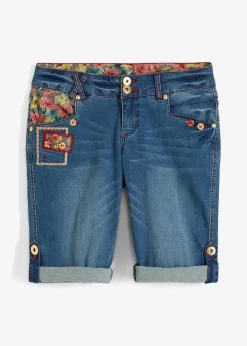 bonprix Shorts|Jeans^Jeans-Shorts blau denim geblümt