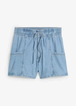 bonprix Bekleidung·Outdoorbekleidung|Bekleidung·Shirts & Tops^Jeans-Shorts High Waist, Bequembund eisblau denim used