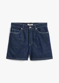 bonprix Bekleidung·Outdoorbekleidung|Bekleidung·Shirts & Tops^Jeans-Shorts High Waist, Low Stretch tiefblau denim ungewaschen