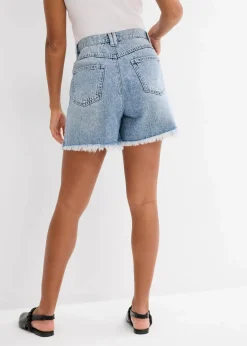 bonprix Jeans|Shorts^Jeans-Shorts High Waist, Low Stretch eisblau denim used