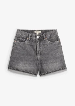 bonprix Jeans|Shorts^Jeans-Shorts High Waist, Low Stretch schwarz denim used