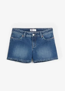 bonprix Jeans|Shorts^Jeansshorts, Mid Waist blau denim used