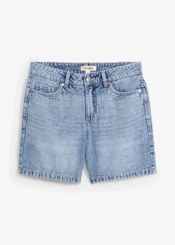 bonprix Jeans|Shorts^Jeans-Shorts Mid Waist blau denim used