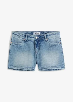 bonprix Bekleidung·Outdoorbekleidung|Bekleidung·Shirts & Tops^Jeansshorts, Mid Waist eisblau denim used