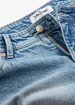 bonprix Bekleidung·Outdoorbekleidung|Bekleidung·Shirts & Tops^Jeansshorts, Mid Waist eisblau denim used