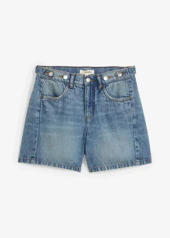 bonprix Bekleidung·Outdoorbekleidung|Bekleidung·Shirts & Tops^Jeans-Shorts Mid Waist, Low Stretch blau denim used