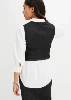 bonprix Nachhaltigere Materialien|Jacken & Mäntel^Jeansweste schwarz denim