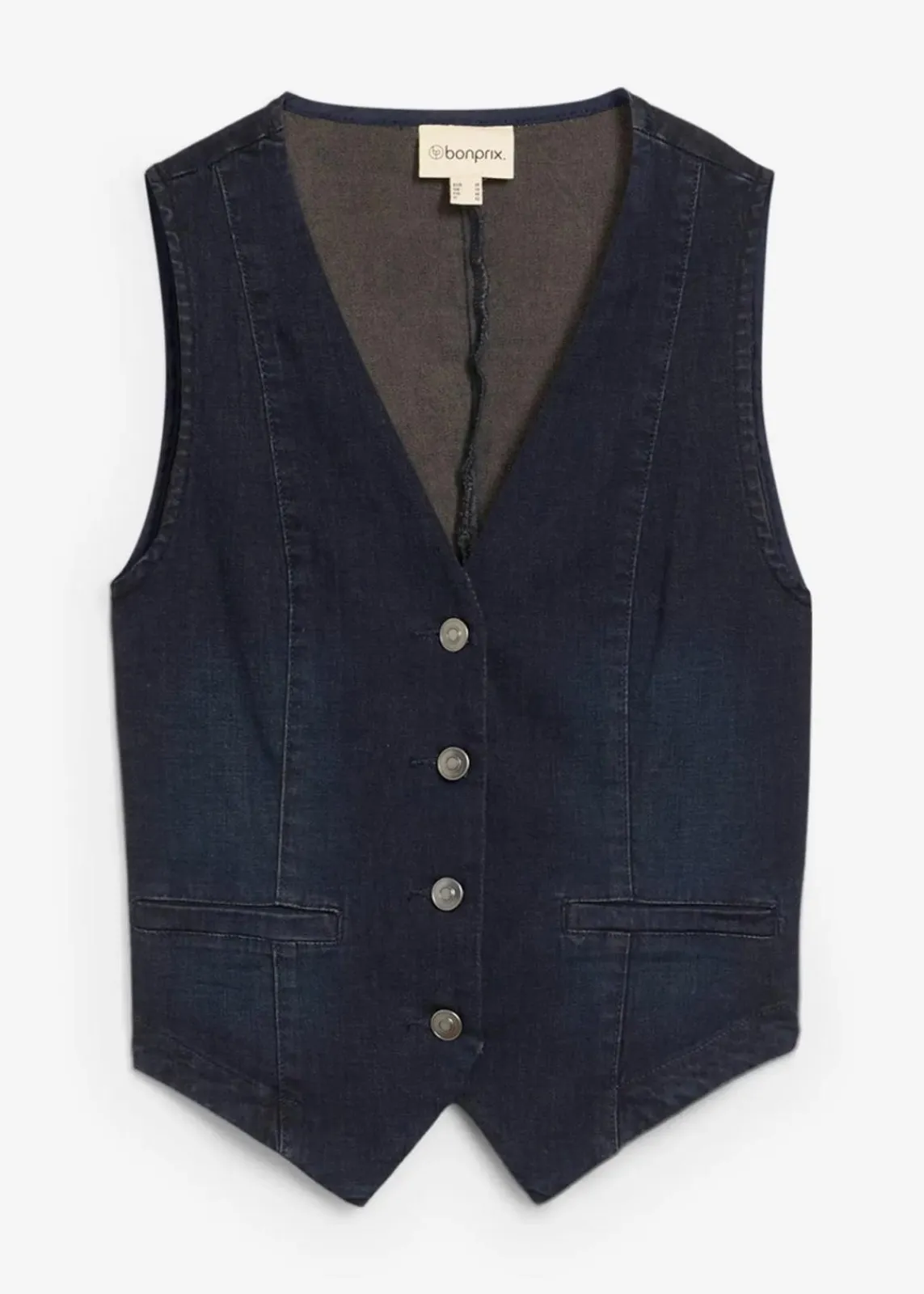 bonprix Bekleidung·Hosen|Jacken & Mäntel^Jeansweste dunkelblau denim used