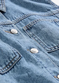 bonprix Bekleidung·Hosen|Jacken & Mäntel^Jeansweste aus Baumwolle hellblau denim used