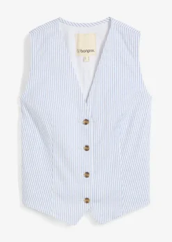 bonprix Bekleidung·Hosen|Jacken & Mäntel^Jeansweste, gestreift weiß gestreift