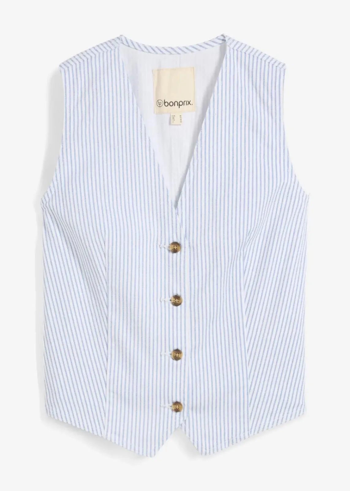bonprix Bekleidung·Hosen|Jacken & Mäntel^Jeansweste, gestreift weiß gestreift