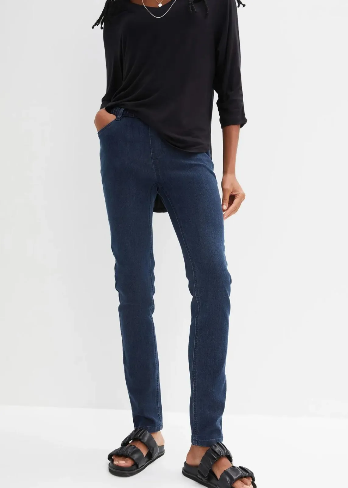 bonprix Jeans|Bekleidung·Shirts & Tops^Jeggings tiefblau denim ungewaschen