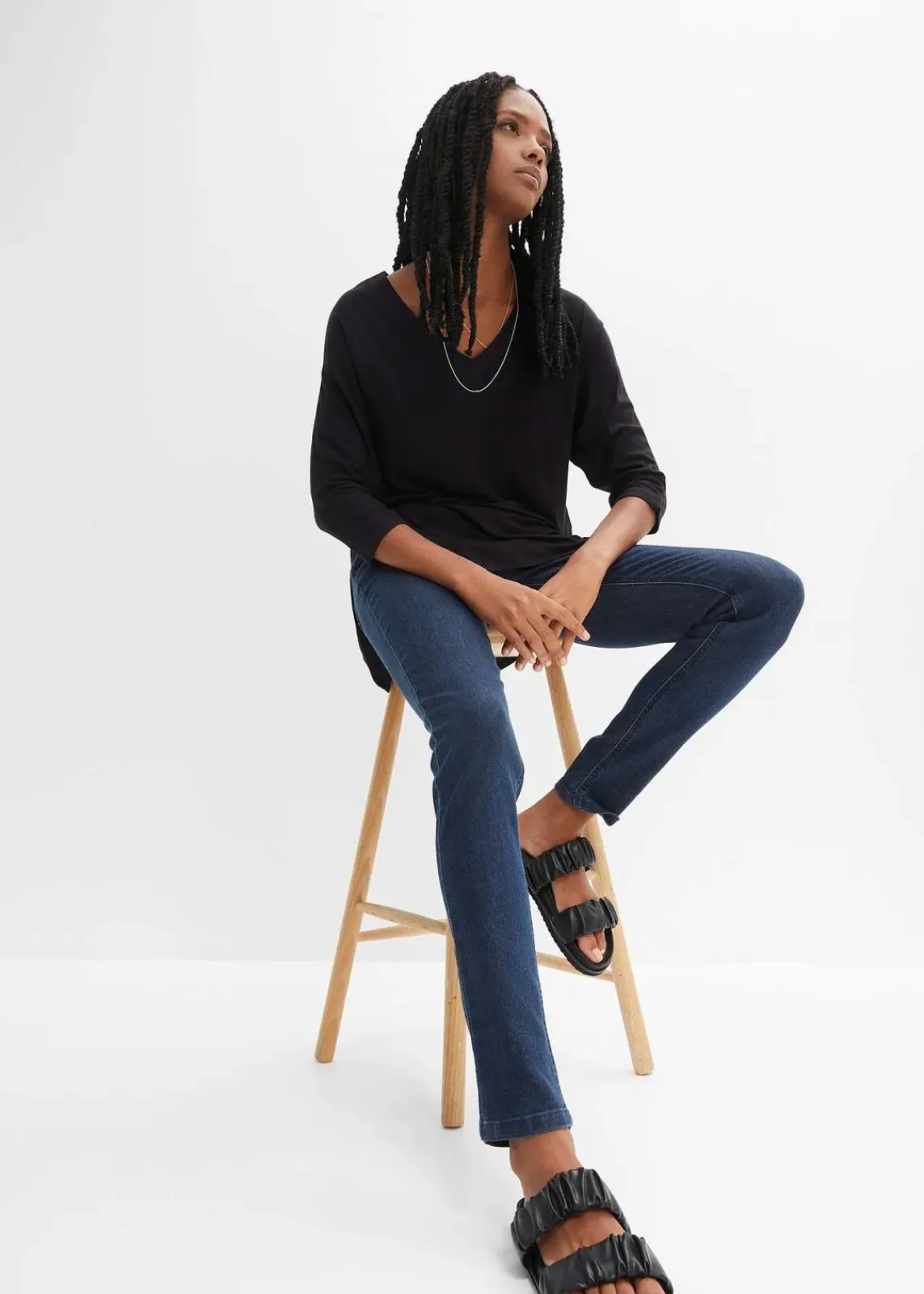 bonprix Jeans|Bekleidung·Shirts & Tops^Jeggings tiefblau denim ungewaschen