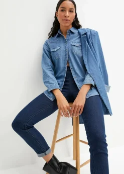 bonprix Jeans|Bekleidung·Shirts & Tops^Jeggings tiefblau denim ungewaschen